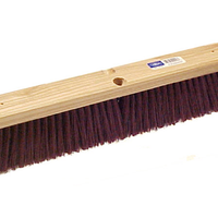 (CB-011X) Push Broom Head, Coarse Brown Plastic Bristles