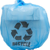 (CL-0440) 38 Gallon 30" X 46" Blue Tint Linear Low Density Recycling Bag 1.2 Mil - PMI GREEN SOULTIONS
