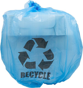 (CL-0440) 38 Gallon 30" X 46" Blue Tint Linear Low Density Recycling Bag 1.2 Mil - PMI GREEN SOULTIONS