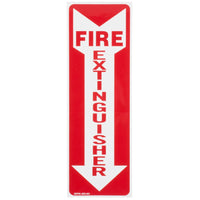 (CV-0585) Fire Extinguisher Sign (Arrow), Peel N Stick, 3.75" x 15"
