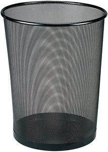 (CE-0150) 9 Gallon Black Round Mesh Wastebasket, Mesh design