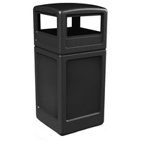 (CE-0950) 42 Gallon Square Black Waste Container and Dome Lid Set (CALL FOR PRICE)