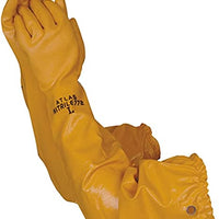(CG-0290) Gloves, Nitrile, Yellow, Elbow Length Chemical Resistant Gloves, 26"