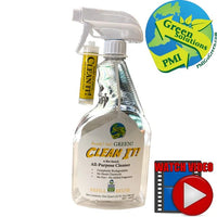 (CT-5040) PMI's Clean It!, 32 oz Spray Bottle, for use with the PMI's Clean It! 10 ML Cartridge. PMI GREEN SOULTIONS