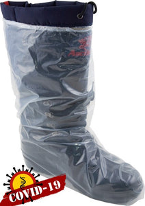 (CV-1025) Clear Polyethylene Boot Covers with Elastic, 50 Pairs Per Box