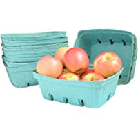 (PA-7630) 1.5 Qt. Green Molded Pulp Berry / Produce Basket