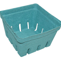 (PA-7635) 2.5 Qt. Green Molded Pulp Berry / Produce Basket