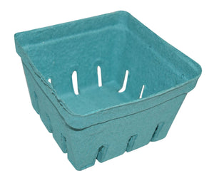 (PA-7635) 2.5 Qt. Green Molded Pulp Berry / Produce Basket
