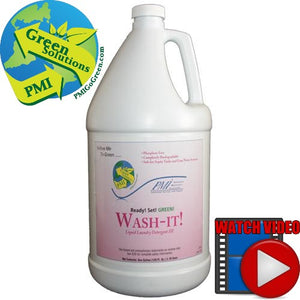 (CI-5020)  PMI's Wash It! Liquid Laundry Detergent PMI GREEN SOLUTION  Biodegradable, HE, Gallon,