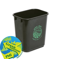 (CE-2XXX) Office Wastebasket, Black, (Green Clean) PMI GREEN SOULTIONS